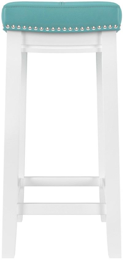 Linon Claridge Teal/White Counter Stool-3