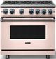 Viking® 7 Series 36" Blush Pro Style Liquid Propane Gas Range-3