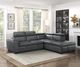 Homelegance® Barre 2-Piece Gray L-Shape Sectional and Chaise with Pull-Out Bed and Hidden Storage-1