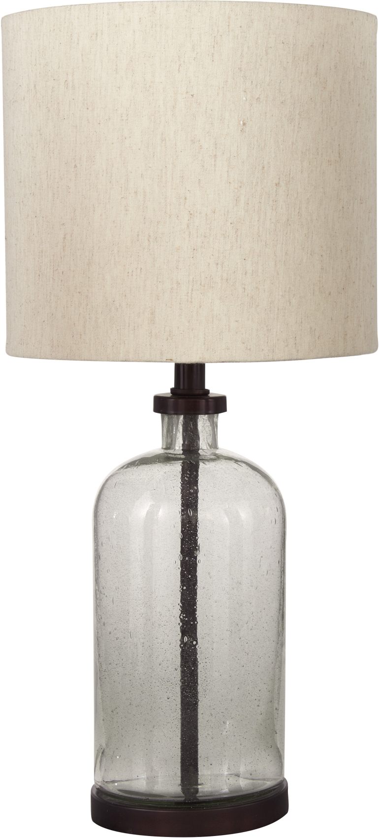 Signature Design by Ashley Bandile Clear Bronze Finish Glass Table Lamp Stubbe s BrandSource Home Furnishings