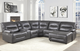 Mazin Furniture Dyersburg 6-Piece Gray Power Reclining Right-Arm Facing Sectional and Chaise with Console-4