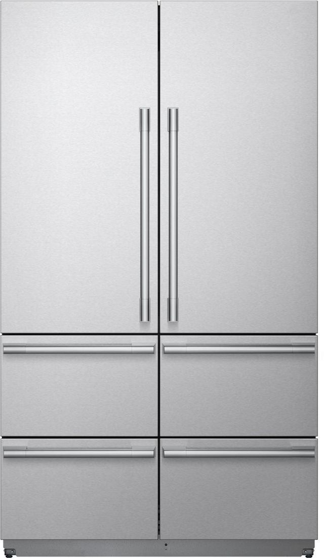 Signature Kitchen Suite 48 in. 26.0 Cu. Ft. Panel Ready Built-In Counter Depth French Door Refrigerator