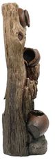 A & B Home Aged Brown 3-Tier Outdoor Decorative Tree Trunk Fountain-2