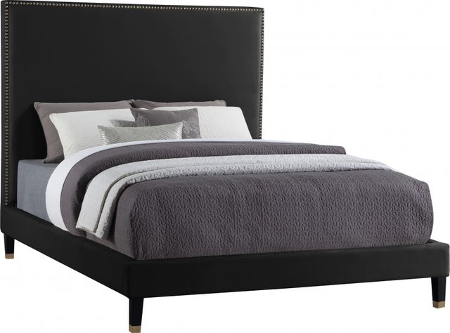 Meridian Furniture Harlie Black Velvet King Bed-0