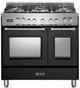 Verona® Prestige Series 36" Matte Black Pro Style Dual Fuel Range-0