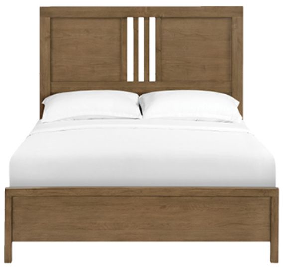 Whittier Wood® Furniture Bailey Nutmeg Queen Panel Bed-2