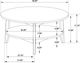 Coaster® Bradley Gray Coffee table with Natural Base-2