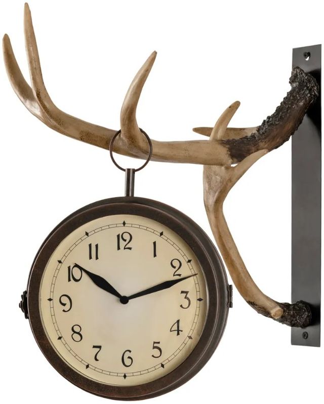 Crestview Collection Deer Park Brown Clock-0
