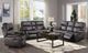 Emerald Home Jessie James Gray Manual Swivel Glider Recliner-1