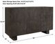 Uttermost® Phineas Walnut 3-Door Modern Cabinet-2