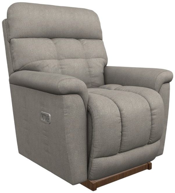 La-Z-Boy® Fulton Smoke Power Rocking Recliner with Headrest and Lumbar-0