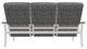 Telescope Casual St. Catherine Agra Classic/Warm Gray Aluminum/Fabric Outdoor MGP Cushion Three-Seat Sofa with Chestnut Rustic Arms-3