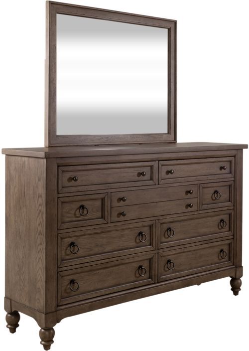 Liberty Furniture Americana Farmhouse 5-Piece Beige/Dusty Taupe King Bedroom Set-3