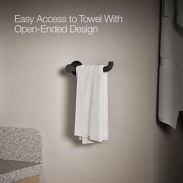 KOHLER® Simplice® Matte Black Towel Arm-3