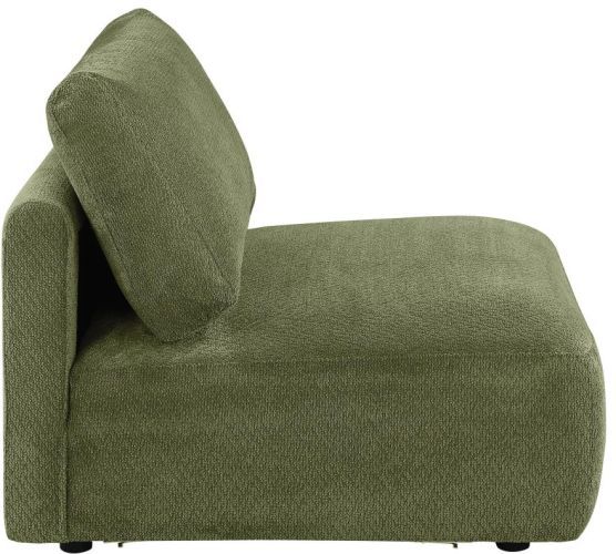 Coaster® Elysia Chenille Green Upholstered Modular Armless Chair-4