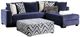 Furniture of America® Griswold 2-Piece Navy Right-Arm Facing Sectional and Chaise-0