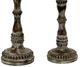 A & B Home 3-Piece Antique Brown Finial Taper/Pillar Holder Set-1