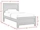 Elements International Sami White Upholstered Twin Panel Bed-2