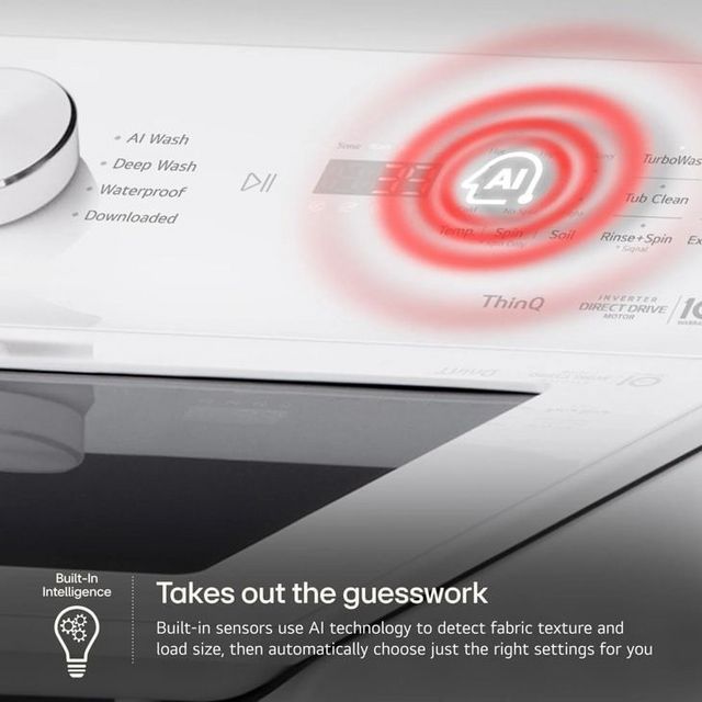 LG 5.0 Cu. Ft.  Alpine White Impeller Top Load Washer with EasyUnload™ & AI Sensing-15