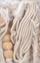 A & B Home Cream Rope Hanging Planter Holder-1