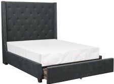 Mazin Furniture Fairborn Gray Eastern King Storage Bed-1