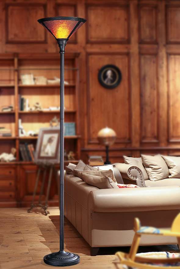 Cal® Lighting & Accessories Rust Torchiere-1
