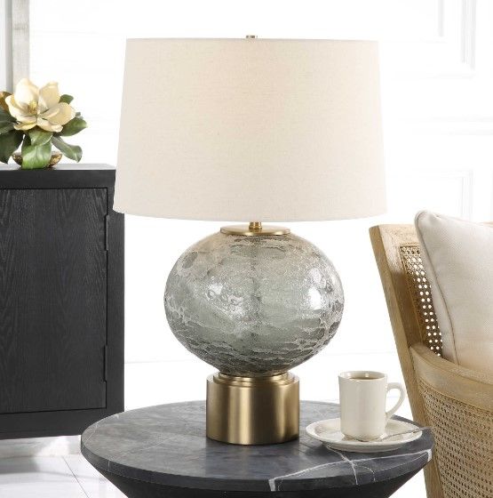 Uttermost® Lunia Gold/Smoky Gray Table Lamp-1