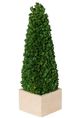 A & B Home Green Potted Faux Boxwood Topiary Tree-0