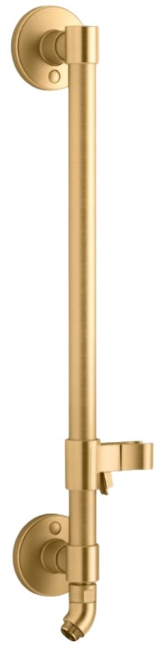 KOHLER® HydroRail®-H Vibrant Brushed Moderne Brass Shower Column-0