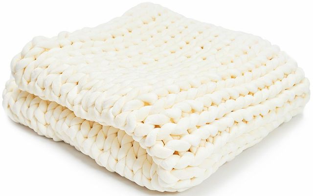 Hush Knit Cream Weighted Blanket-0