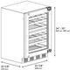 ZLINE Touchstone Autograph Edition 24" Panel Ready Wine Cooler with Glass Door and Matte Black Handle-3