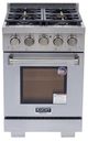 Kucht Professional KFX Series 24" Stainless Steel Pro Style Natural Gas Range with True Simmer Burners-1