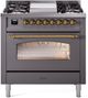 Ilve® Nostalgie II Series 36" Graphite Matte Pro Style Dual Fuel Range-0