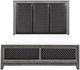 Mazin Furniture West End Gray Queen Panel Bed-1