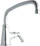 Elkay Chrome Single Hole Single Control Faucet with 12" Arc Tube Spout and 2" Lever Handle-0