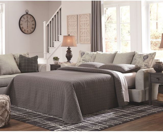 Signature Design by Ashley® Velletri Pewter Queen Sofa Sleeper-1