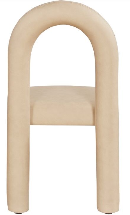 Meridian Furniture Amari Tan Vegan Leather Upholstered Dining Chair-3