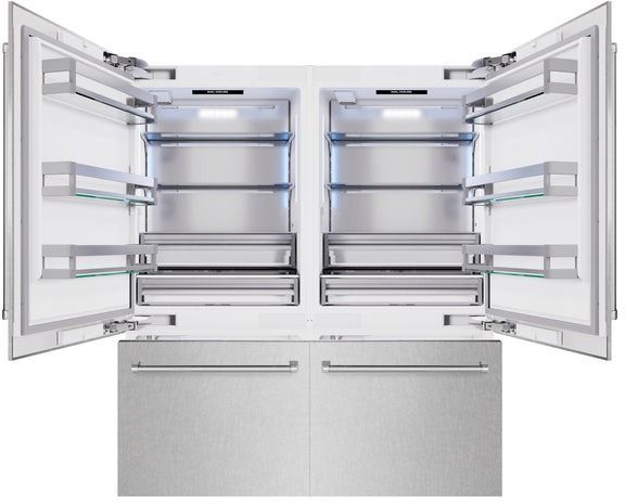 ZLINE 72" 39.6 Cu. Ft. Satin Stainless Steel Built In French Door Refrigerator-1