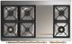 Ilve® Majestic III 48" Graphite Matte Pro Style Dual Fuel Natural Gas Range with Triple Glass Door and Brass Trim-3