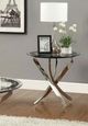 Coaster® Brooke Glass Top End Table with Chrome Base-1