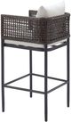 Zuo® Modern Palm Paradise Black/Gray Aluminum Outdoor Barstool-3