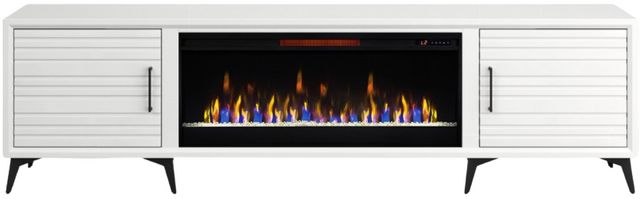 Legends Home RealCozy Malibu White 95" Fireplace Console