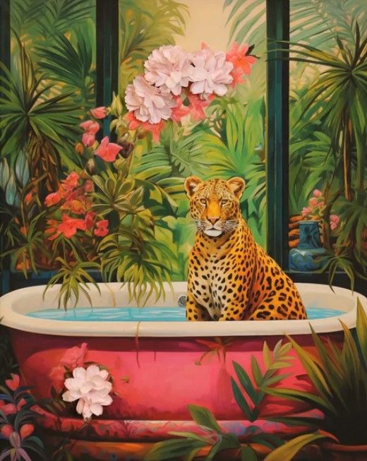 Stylecraft Cheetah Tropical Retreat Wall Art-2