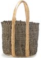 Giftcraft Black/Natural Cotton & Jute Basket-0