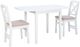 Linon Torino 3-Piece White Drop Leaf Dining Table Set-1