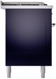 Ilve® Nostalgie II Series 60" Midnight Blue Pro Style Dual Fuel Range-2