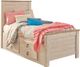 Signature Design by Ashley® Willowton 2-Piece Whitewash Twin Panel Bed Set-1