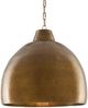 Currey & Company Earthshine Vintage Brass Large Pendant Lighting-0