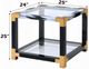 ACME Furniture Lafty Glass Top End Table with White Brushed Base-2