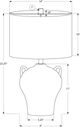 Monarch Specialties Inc. Beige Ceramic Table Lamp with Beige Shade-1